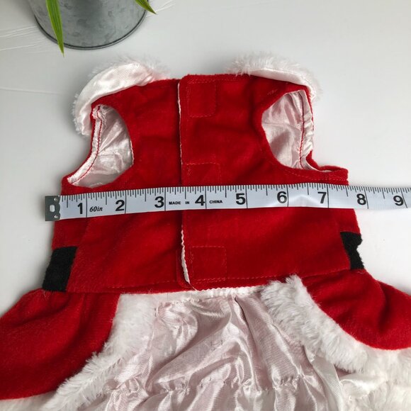 Christmas dog dress size Small, red and white - Picture 5 of 5